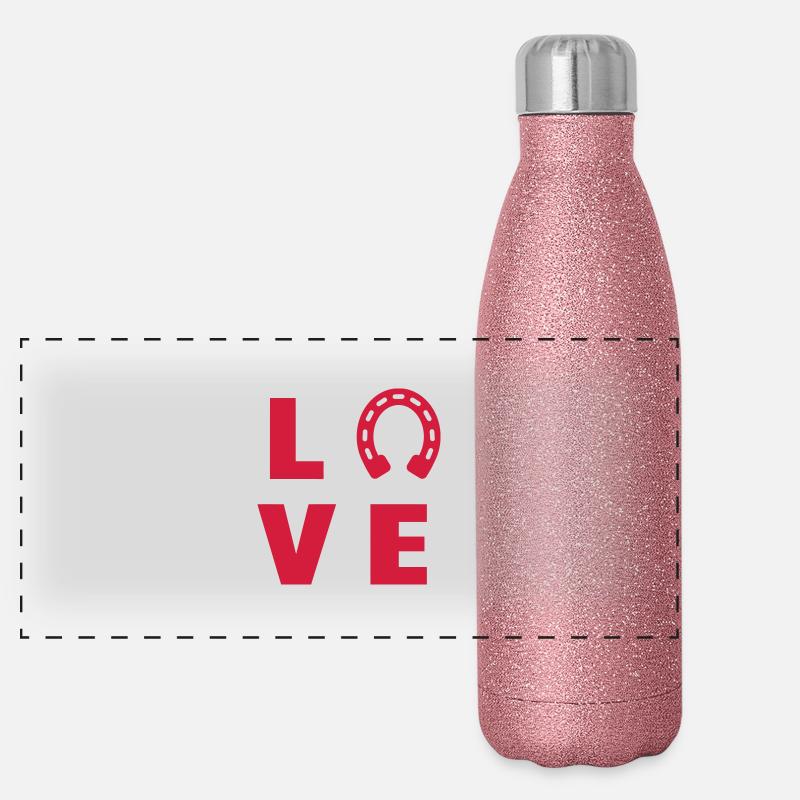 Farrier Hufschmied Maréchal Ferrant Blacksmith Panoramic Glitter Thermal Bottle 500 ml