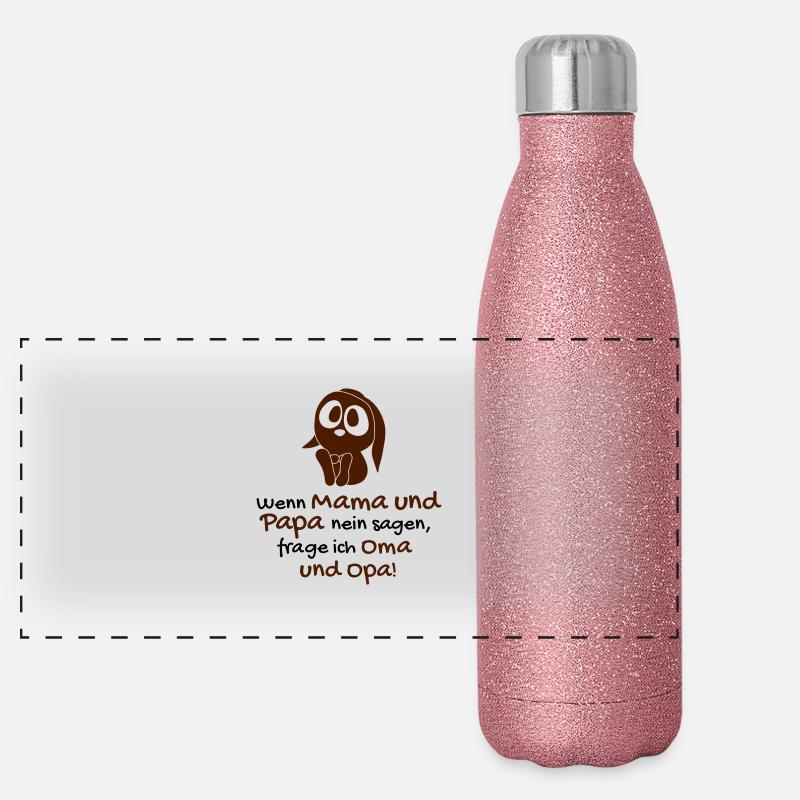 Wenn Mama und Papa nein sagen Panorama Glitzer Isolierflasche 500 ml
