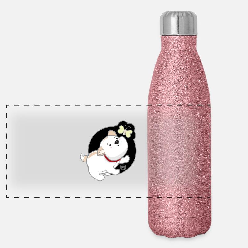 Chien Coréen - Style Japonais 01 Gourde isotherme panoramique pailletée 500 ml