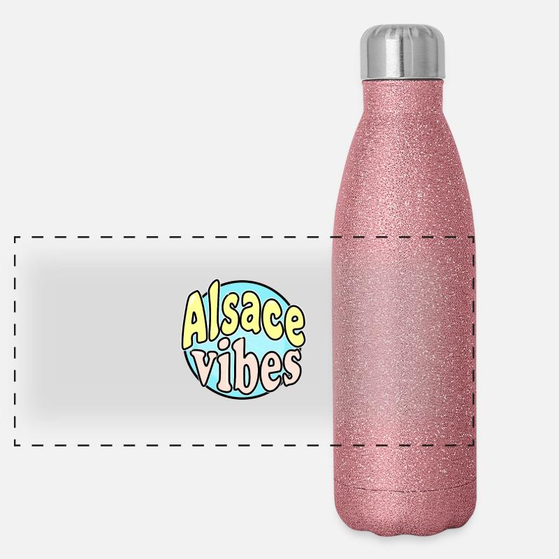 Alsace Vibes Gourde isotherme panoramique pailletée 500 ml