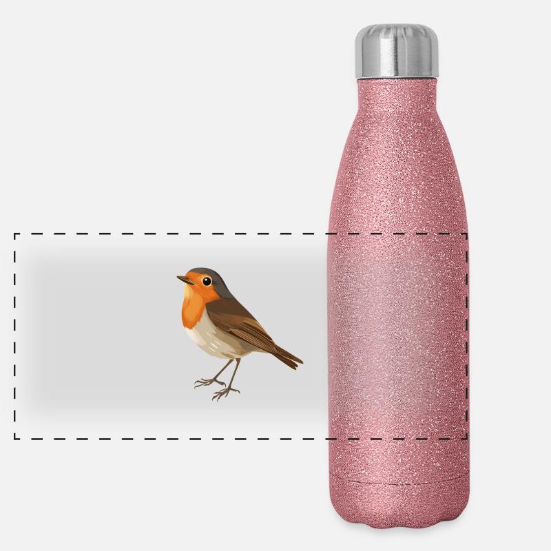 Robin Panoramic Glitter Thermal Bottle 500 ml