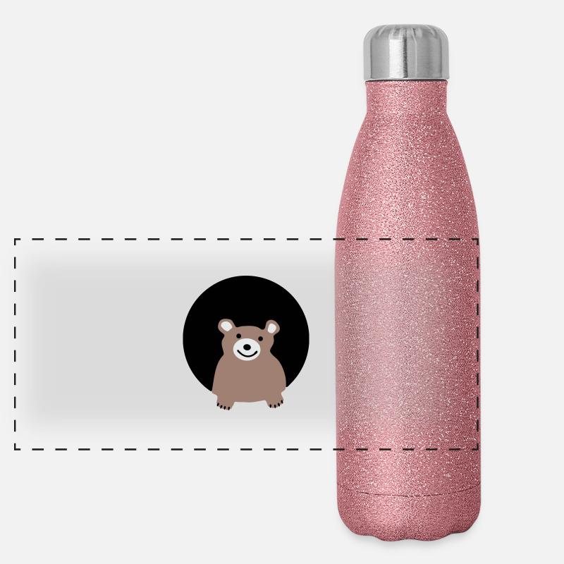 Bär Panorama Glitzer Isolierflasche 500 ml