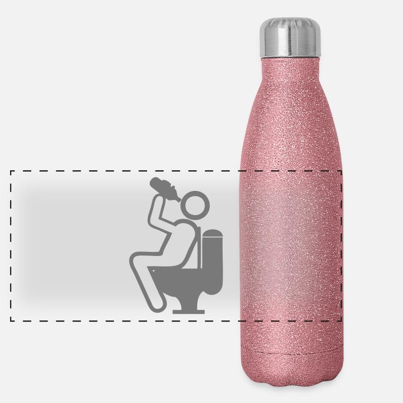 boit2 boire alcool toilette chiotte wc e Gourde isotherme panoramique pailletée 500 ml