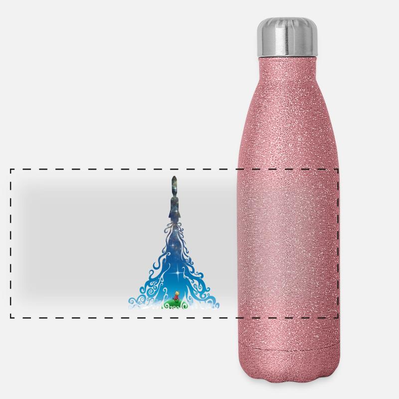 Rocket dreams Panorama Glitzer Isolierflasche 500 ml