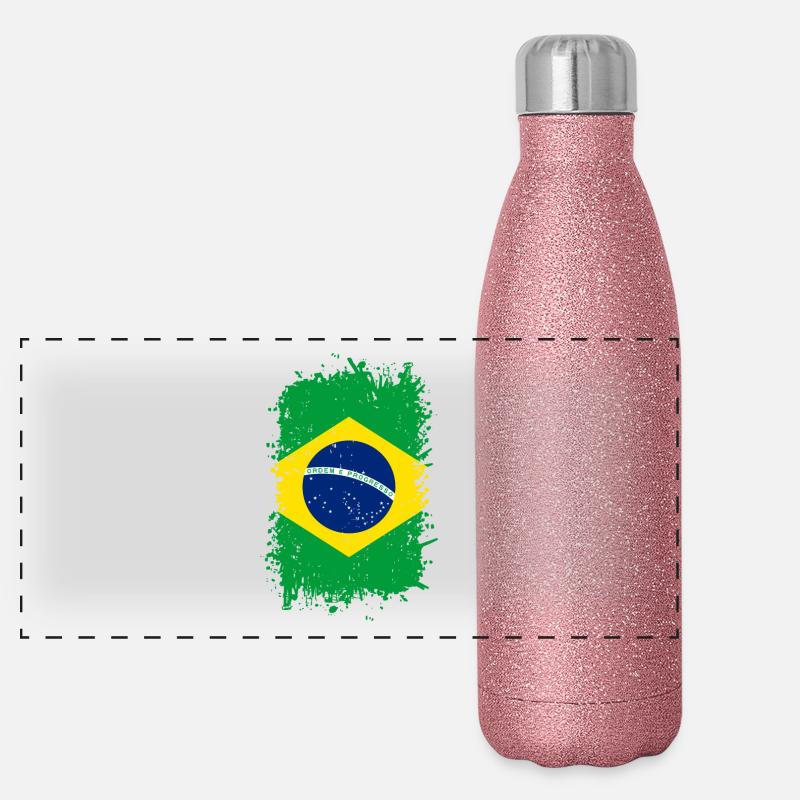 Brésil Gourde isotherme panoramique pailletée 500 ml