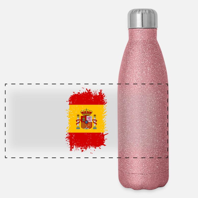 Spanien Panorama Glitzer Isolierflasche 500 ml