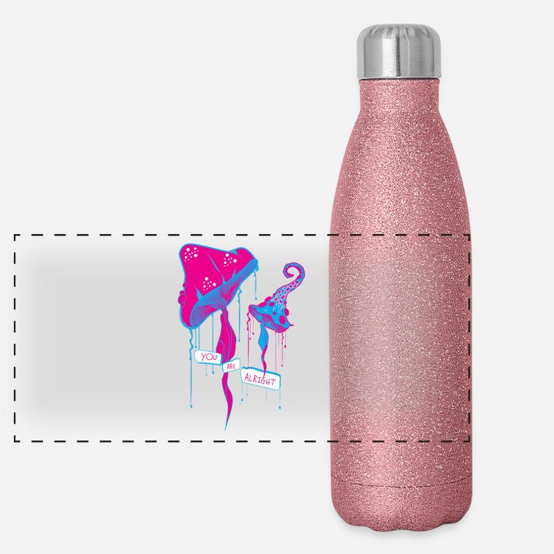 champignon Gourde isotherme panoramique pailletée 500 ml