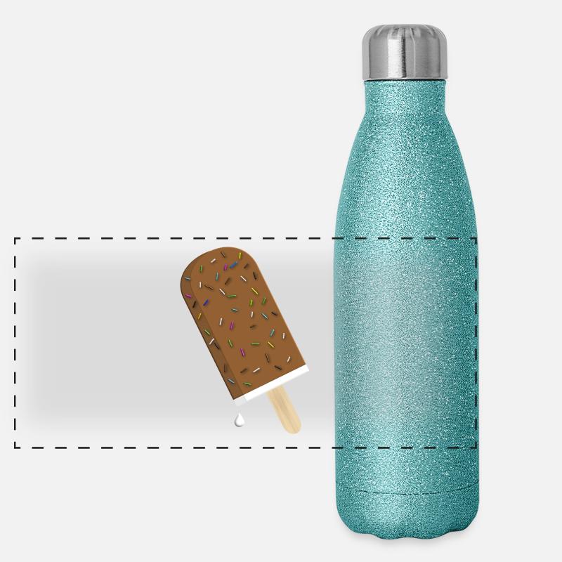 Glace sucette au chocolat avec crumble Gourde isotherme panoramique pailletée 500 ml