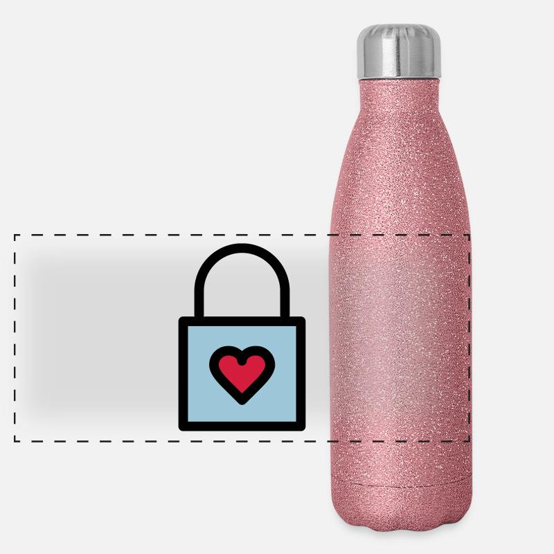 Padlock, love lock Panoramic Glitter Thermal Bottle 500 ml