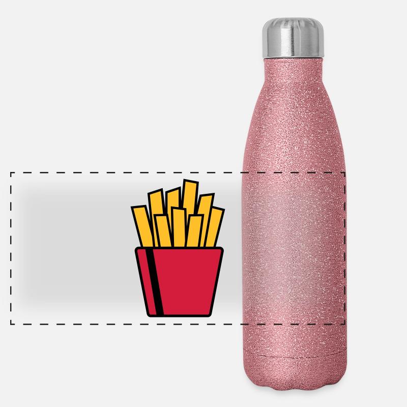 Frites Gourde isotherme panoramique pailletée 500 ml