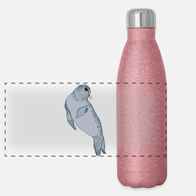Robbe Seehund Panorama Glitzer Isolierflasche 500 ml