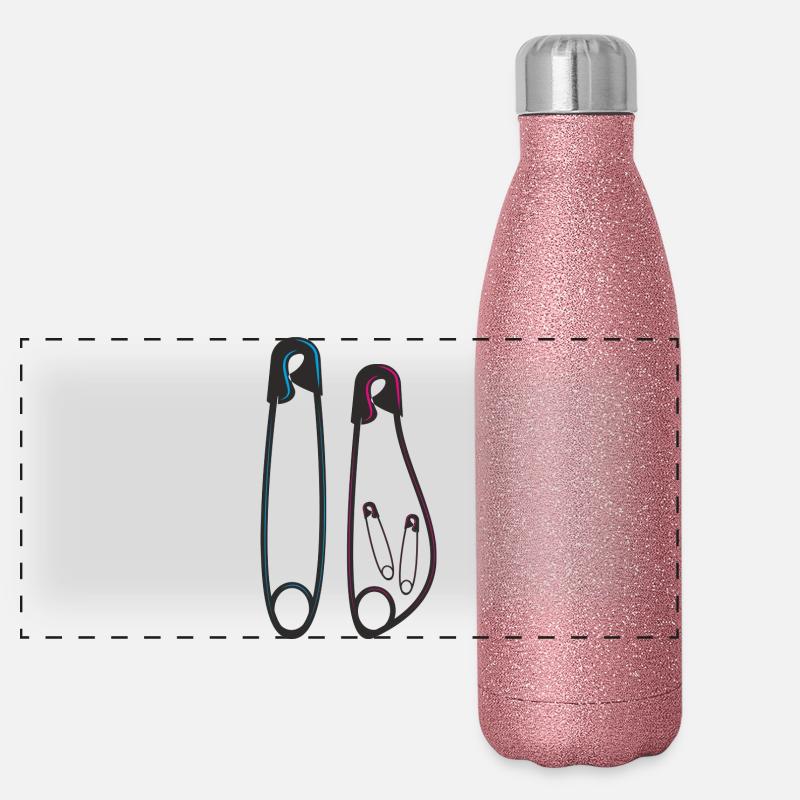 Annonce de grossesse Gémeaux Gourde isotherme panoramique pailletée 500 ml