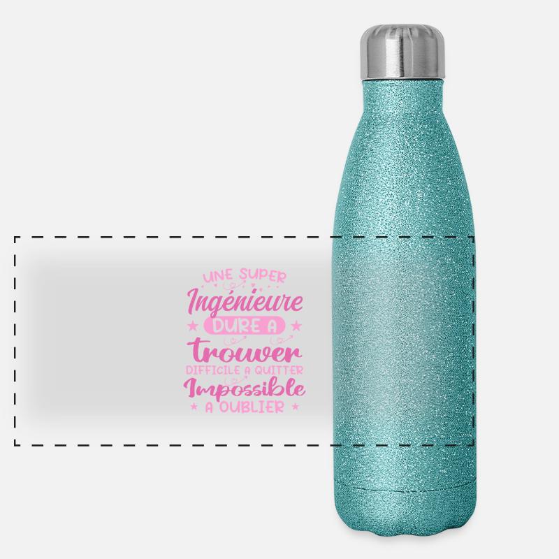 A Super Engineer - Engineer Gift Panoramic Glitter Thermal Bottle 500 ml