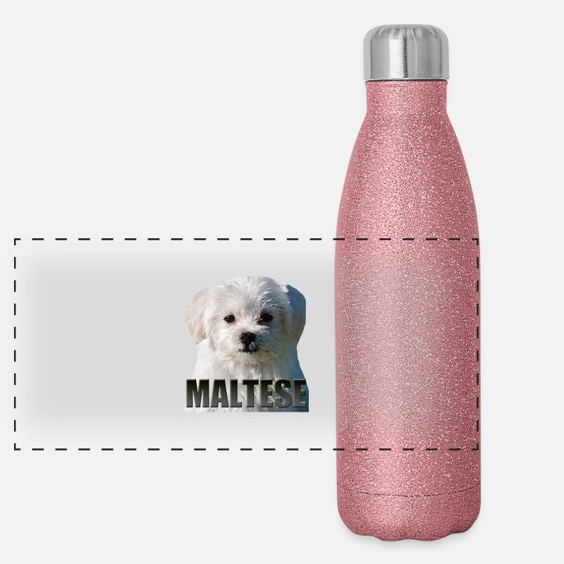 Maltese Panoramic Glitter Thermal Bottle 500 ml