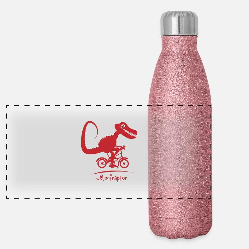 velociraptor Gourde isotherme panoramique pailletée 500 ml