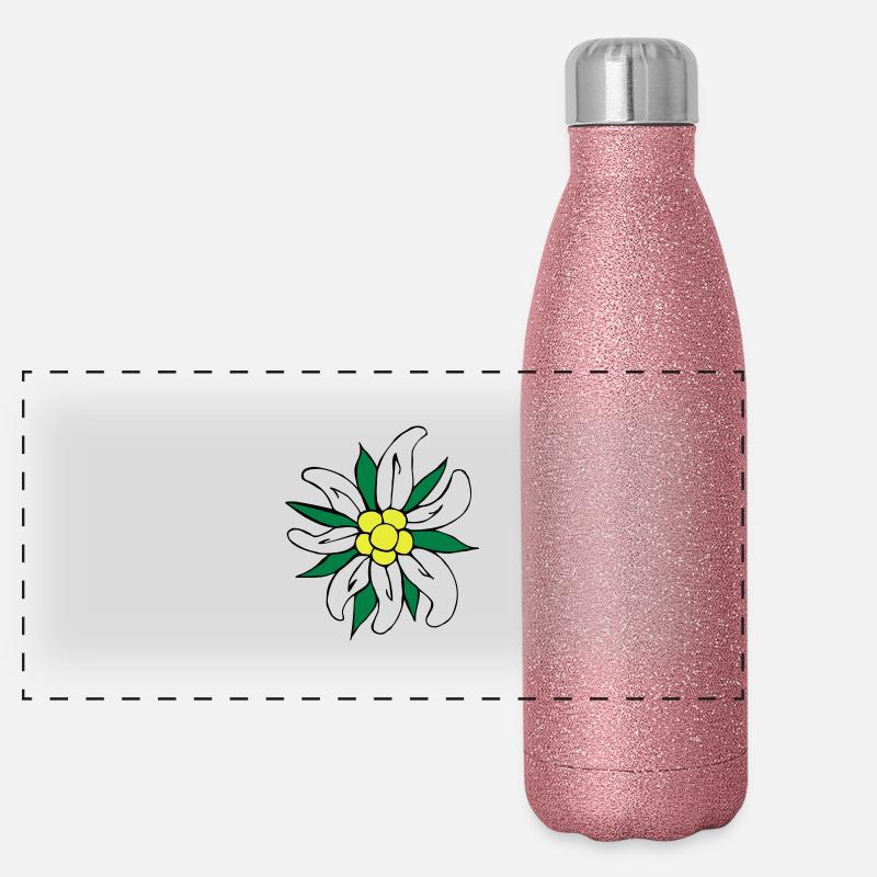 edelweiß_3 Panorama Glitzer Isolierflasche 500 ml