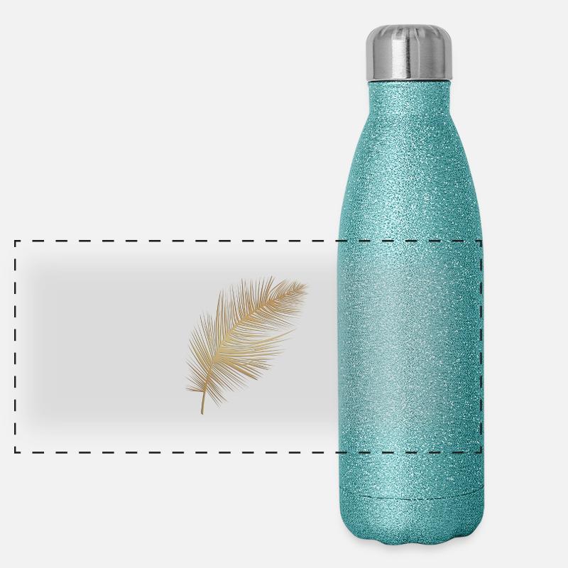 Plume or Gourde isotherme panoramique pailletée 500 ml