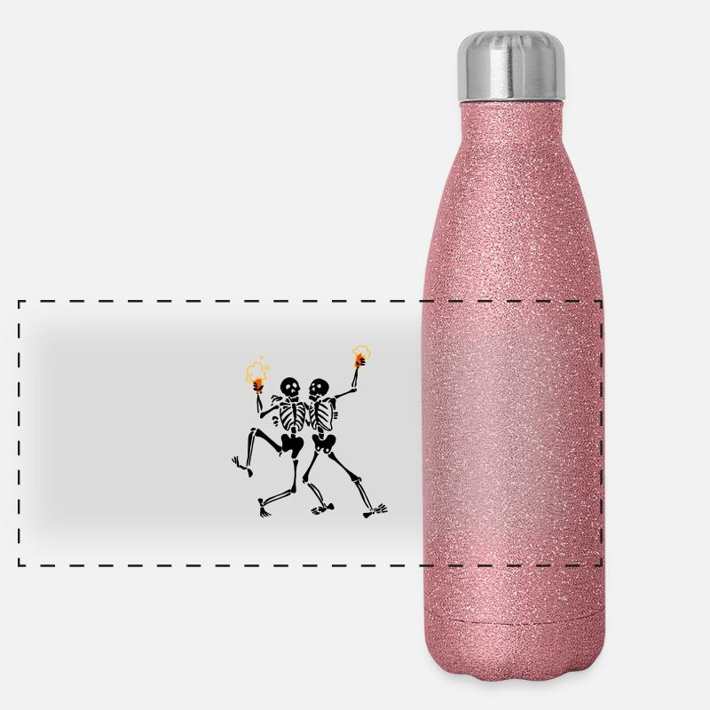 Skelette tun java Panorama Glitzer Isolierflasche 500 ml