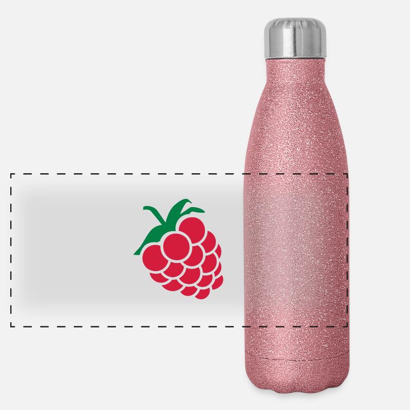 Framboise Gourde isotherme panoramique pailletée 500 ml