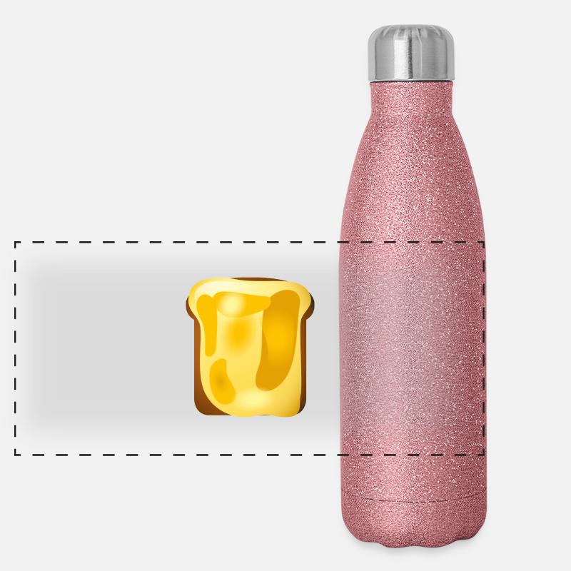 Smiley Toast Panorama Glitzer Isolierflasche 500 ml