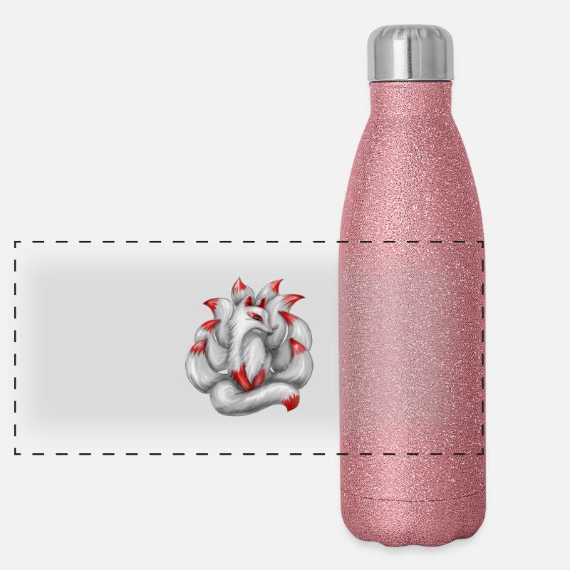 Nine-tailed fox Japanese fox Panoramic Glitter Thermal Bottle 500 ml