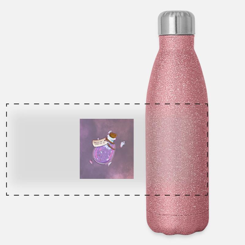 Potion magique aux esprits sucrés Gourde isotherme panoramique pailletée 500 ml