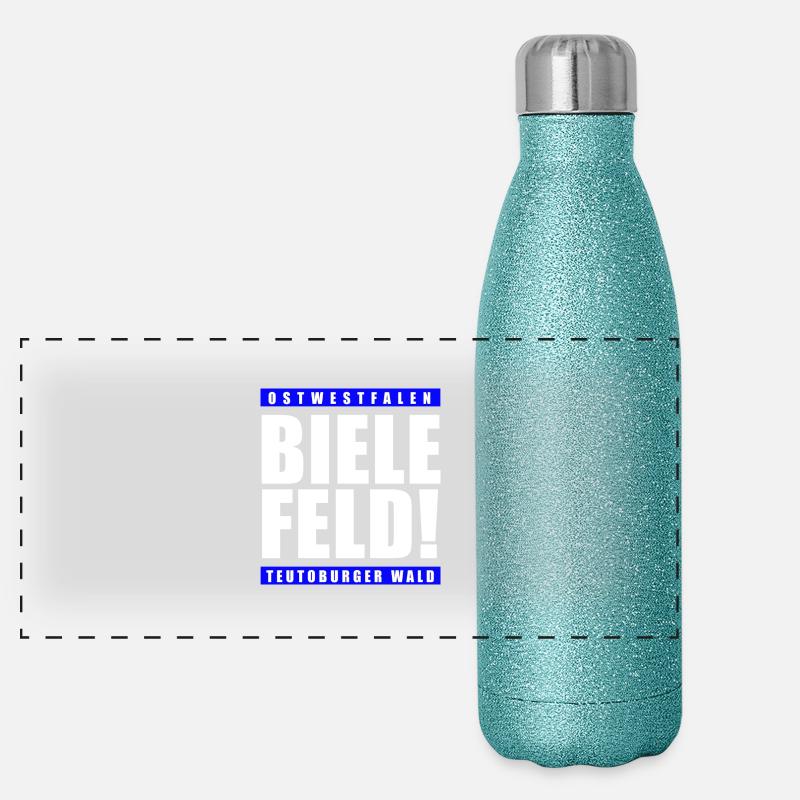 Bielefeld Ostwestfalen Teutoburger Wald Panorama Glitzer Isolierflasche 500 ml