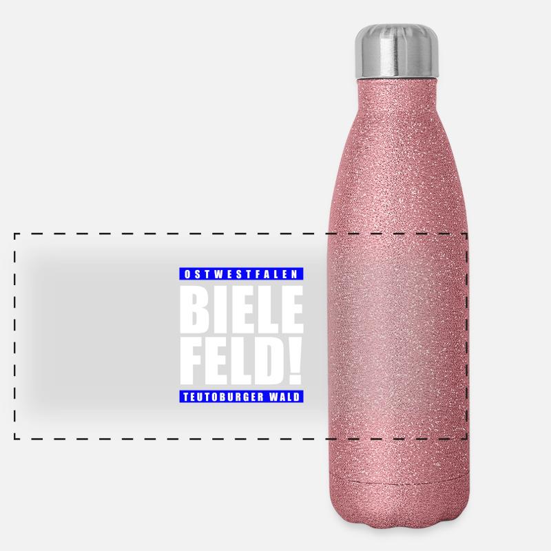 Bielefeld Ostwestfalen Teutoburger Wald Panorama Glitzer Isolierflasche 500 ml