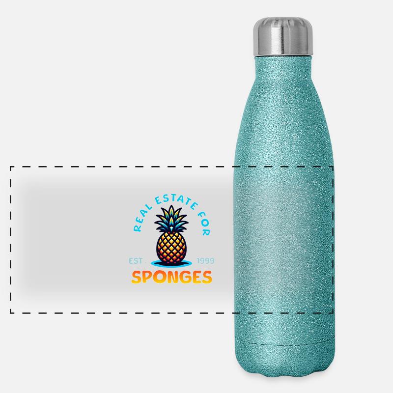 Immobilier pour éponges / Maison Sweet Pineapple Gourde isotherme panoramique pailletée 500 ml