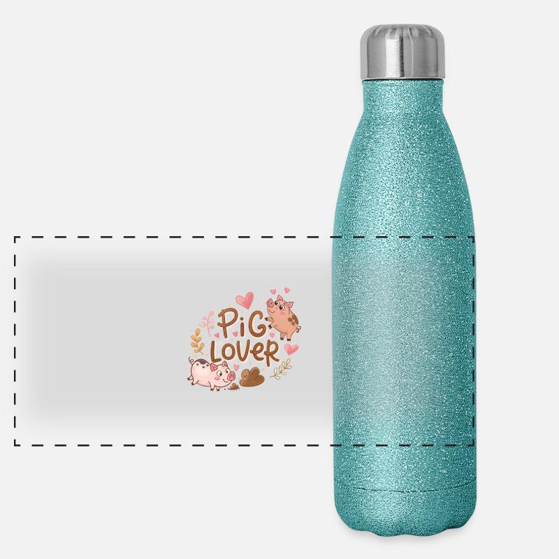 Pig lover Panoramic Glitter Thermal Bottle 500 ml