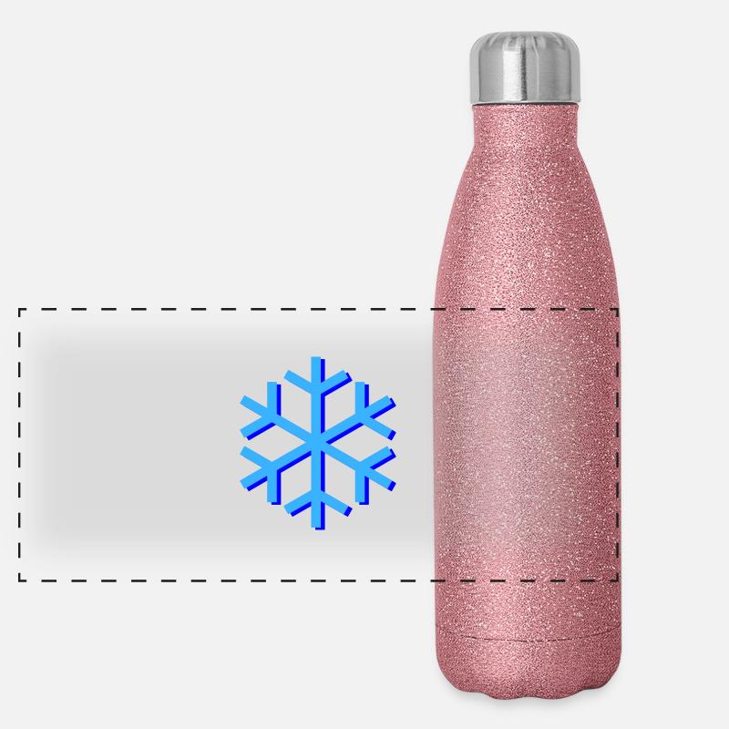 Flocon de Neige Gourde isotherme panoramique pailletée 500 ml