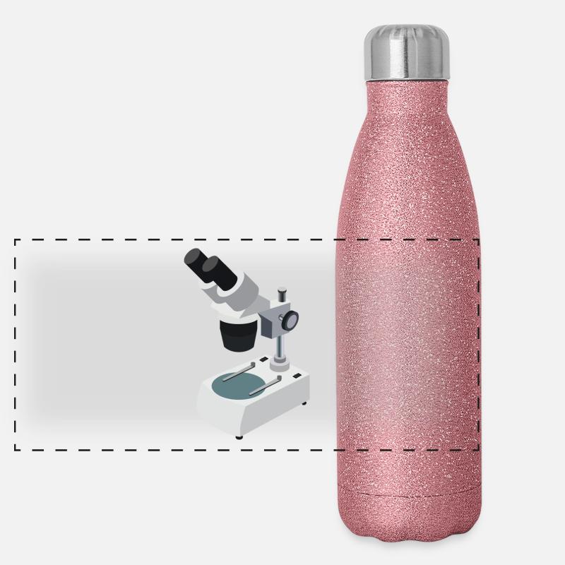 microscope - Panoramic Glitter Thermal Bottle 500 ml - pink glitter