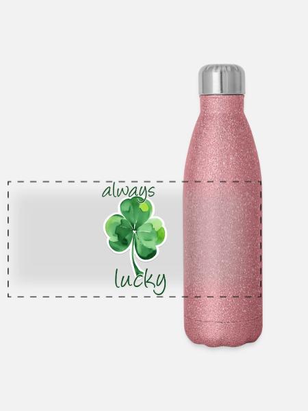 always lucky - Panorama Glitzer Isolierflasche 500 ml - Pink Glitzer