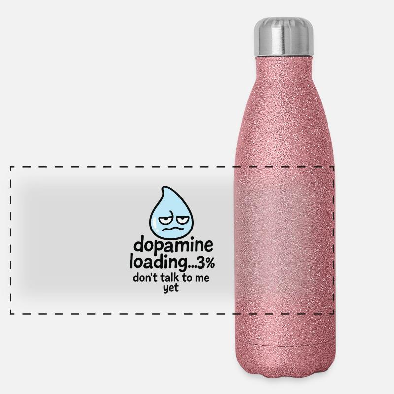 Gouttelette de pourcentage de la charge de dopamine Gourde isotherme panoramique pailletée 500 ml