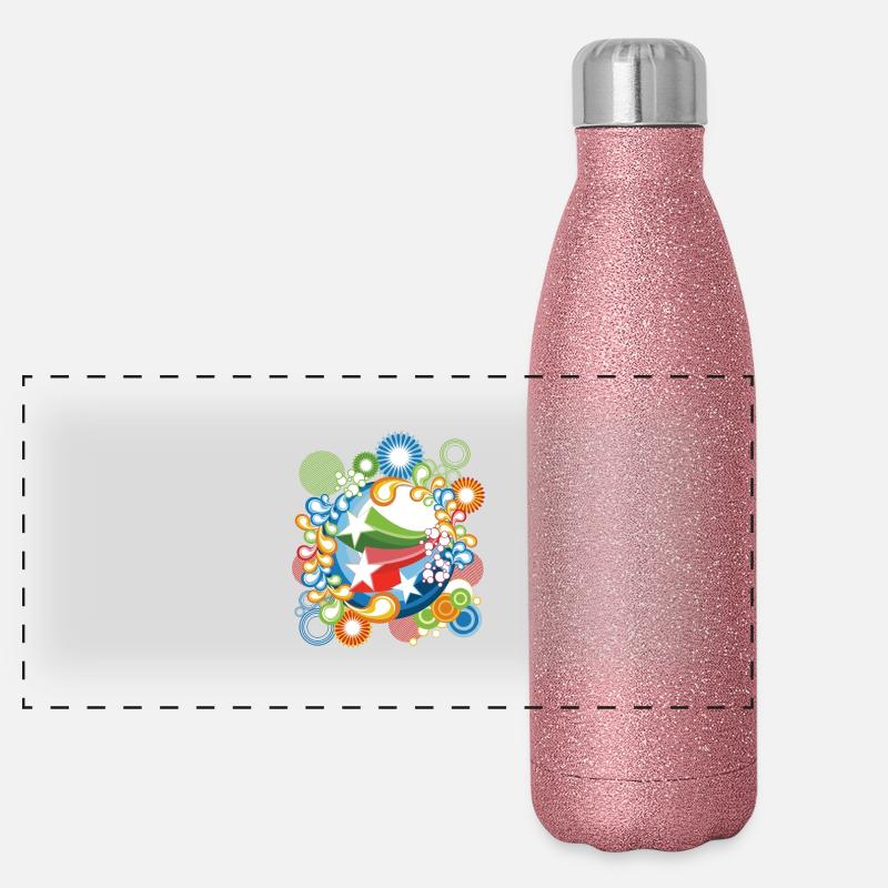 72 Panorama Glitzer Isolierflasche 500 ml