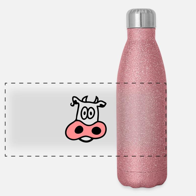Cow 3 Panoramic Glitter Thermal Bottle 500 ml