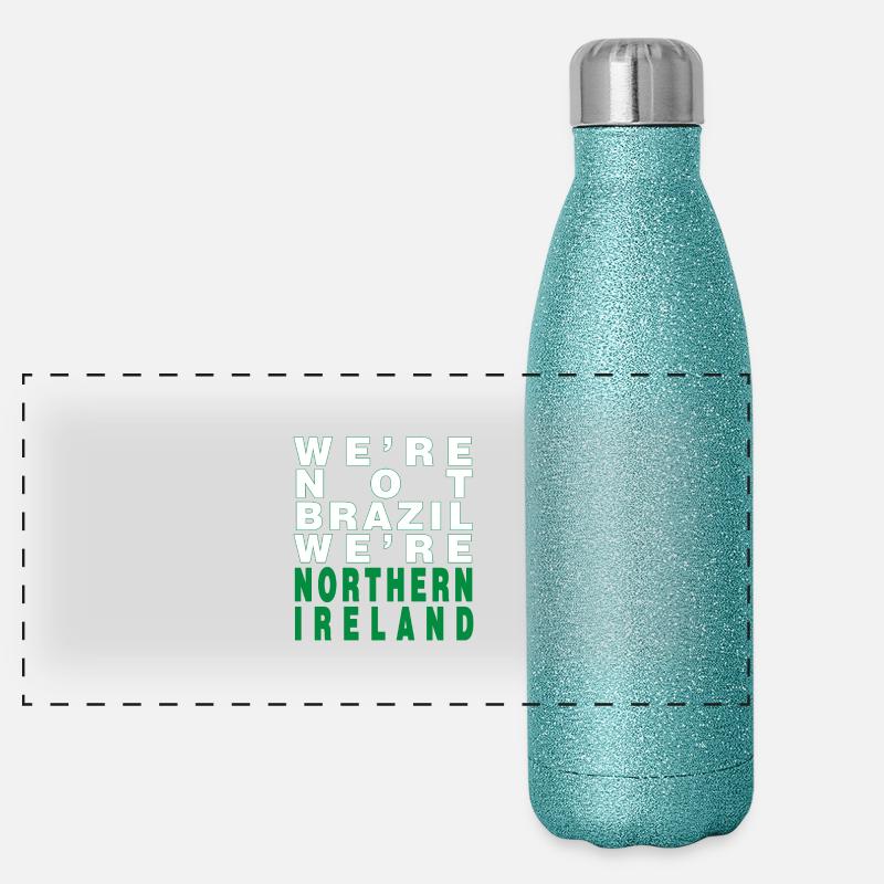 Nous ne sommes pas le Brésil Nous sommes d'Irlande Gourde isotherme panoramique pailletée 500 ml