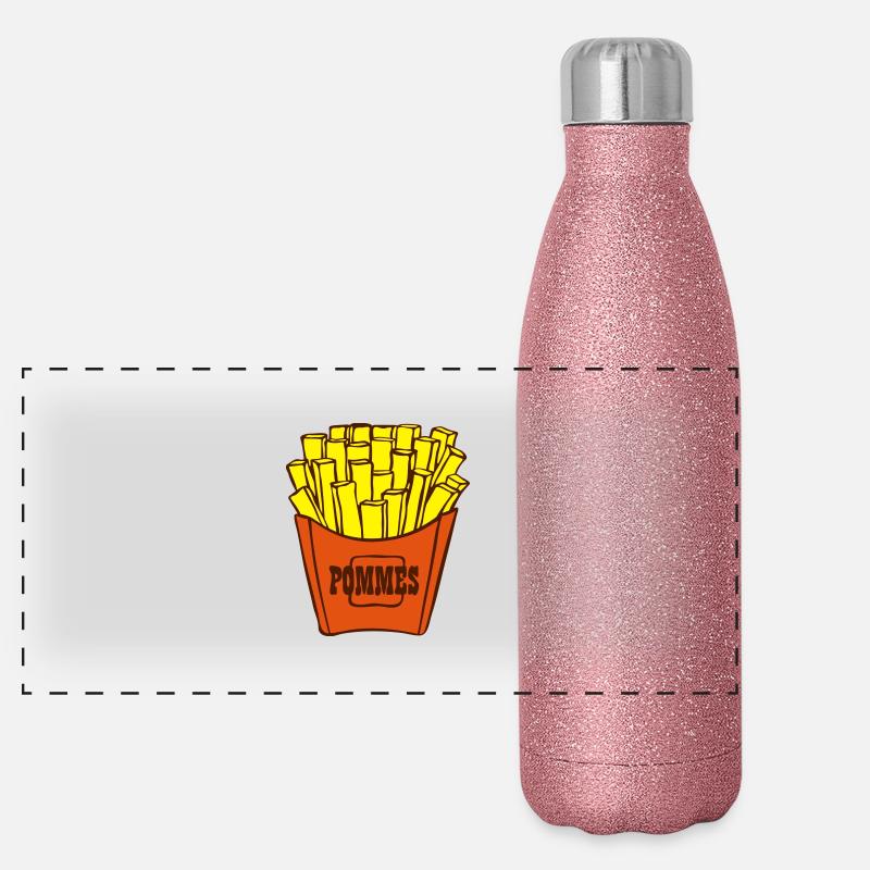 Pommes Panorama Glitzer Isolierflasche 500 ml