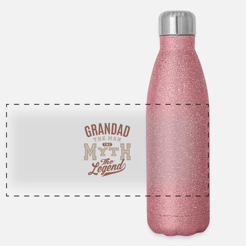 Grandad The Man Panoramic Glitter Thermal Bottle 500 ml
