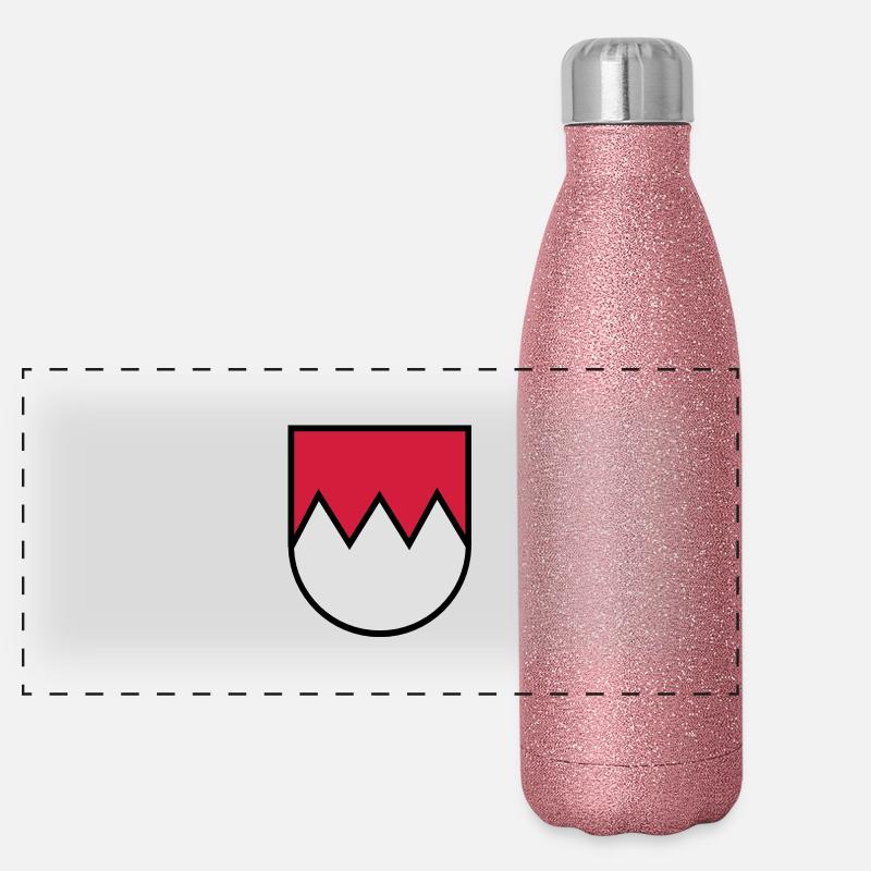 Franken Wappen Panorama Glitzer Isolierflasche 500 ml