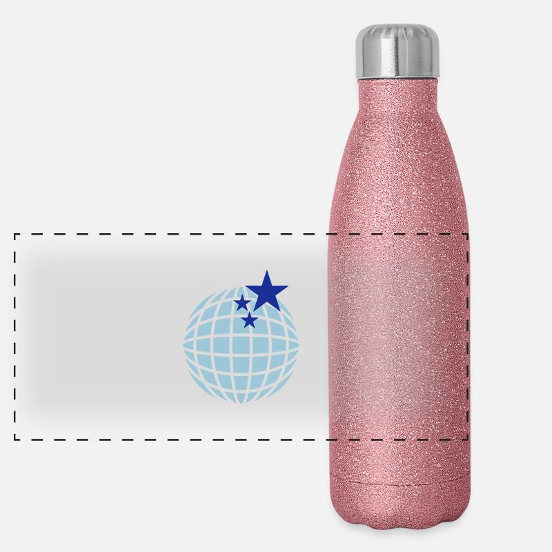 Boule disco / globe disco (2c) Gourde isotherme panoramique pailletée 500 ml