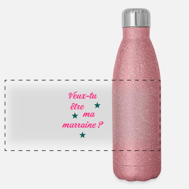 Marraine Gourde isotherme panoramique pailletée 500 ml