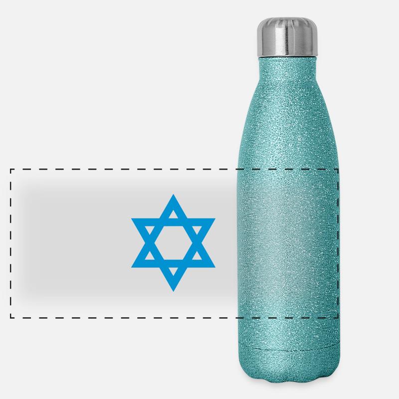 étoile de david Gourde isotherme panoramique pailletée 500 ml