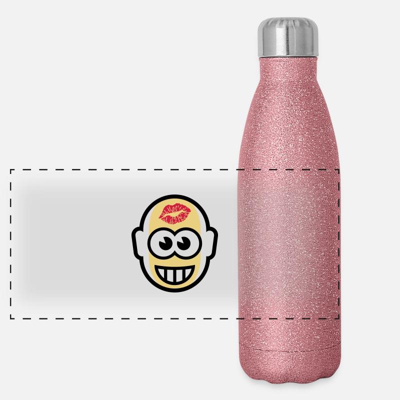Tête Chauve Avec Baiser Sur Front (3C) Gourde isotherme panoramique pailletée 500 ml