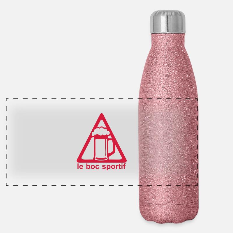 boc sportif humour alcool biere Gourde isotherme panoramique pailletée 500 ml