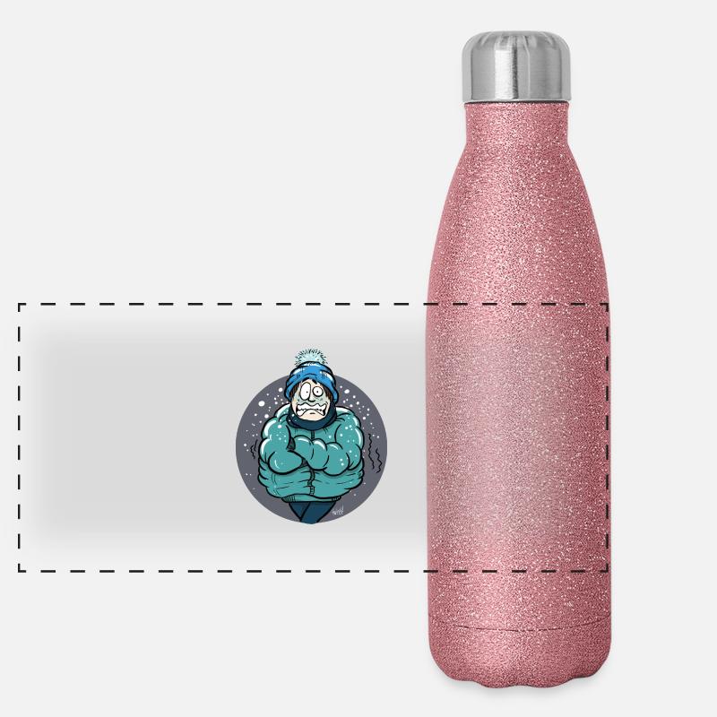 Femme gelée Gourde isotherme panoramique pailletée 500 ml