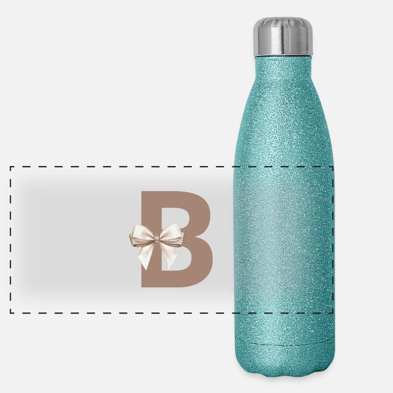 Buchstaben-B-Knoten Panorama Glitzer Isolierflasche 500 ml