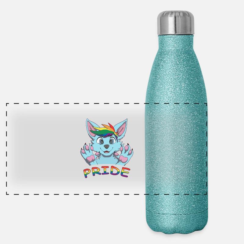 Fierté à fourrure Gourde isotherme panoramique pailletée 500 ml