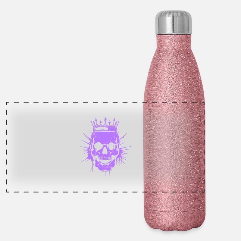 Crâne roi Gourde isotherme panoramique pailletée 500 ml