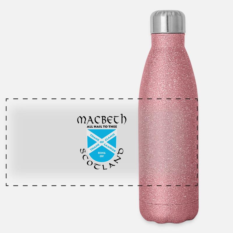 Scotland Macbeth Panorama Glitzer Isolierflasche 500 ml